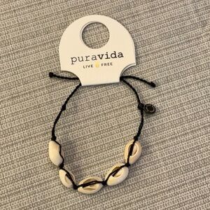 Puravida knotted cowries bracelet black